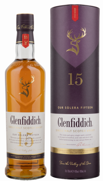 Whisky Glenfiddich 15 years Single Malt Solera Reserve