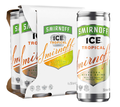 Smirnoff Ice Tropical Dosen *
(Festlieferung: Rücknahme nur ganze Kartons)