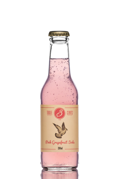 Three Cents Pink Grapefruit Soda *