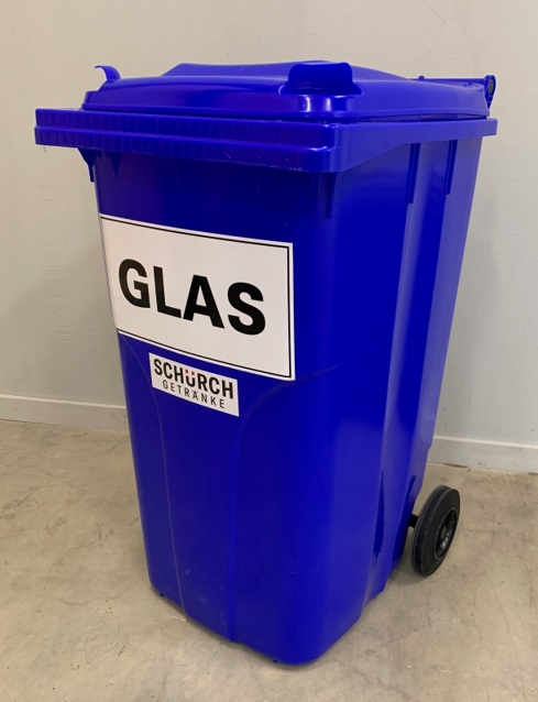 Recycling-Wagen für Glasentsorgung
(leihweise) 240 Liter