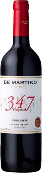 Carmenère Reserva 347 Vineyards
DO Maipo De Martino