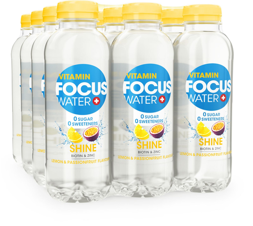 FOCUSWATER SHINE 
Zitrone & Passionsfrucht *