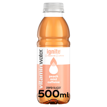 Glaceau Vitaminwater Zero Ignite
Peach, Mint & Koffein *